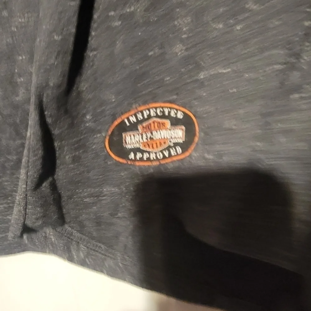 Harley Davidson Women's Genuine Oil Can Henley Women’s Size Petite-Small - Picture 5 of 8